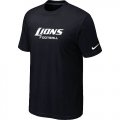 Nike Detroit Lions Sideline Legend Authentic Font T-Shirt BLack