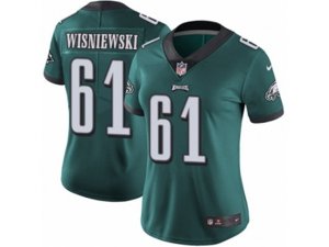 Women Nike Philadelphia Eagles #61 Stefen Wisniewski Vapor Untouchable Limited Midnight Green Team Color NFL Jersey