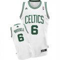 Men Adidas Boston Celtics #6 Bill Russell white NBA Swingman Icon Edition Jersey