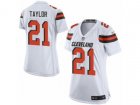 Women Nike Cleveland Browns #21 Jamar Taylor Game White NFL Jersey
