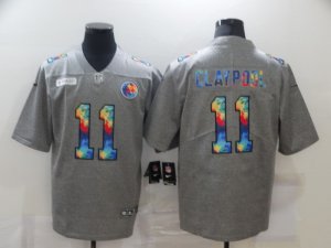 Nike Steelers #11 Chase Claypool Gray Vapor Untouchable Rainbow Limited Jersey