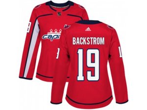 Women Adidas Washington Capitals #19 Nicklas Backstrom Red Home Authentic Stitched NHL Jersey