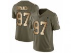 Men Nike New England Patriots #97 Alan Branch Limited Olive Gold 2017 Salute to Service NFL Jersey