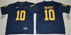 Michigan Wolverines 10 Tom Brady Navy College Football Jersey