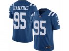 Mens Nike Indianapolis Colts #95 Johnathan Hankins Elite Royal Blue Rush NFL Jersey