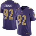 Mens Nike Baltimore Ravens #92 Bronson Kaufusi Limited Purple Rush NFL Jersey