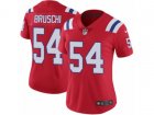 Women Nike New England Patriots #54 Tedy Bruschi Vapor Untouchable Limited Red Alternate NFL Jersey