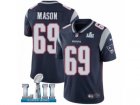 Youth Nike New England Patriots #69 Shaq Mason Navy Blue Team Color Vapor Untouchable Limited Player Super Bowl LII NFL Jersey