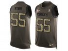 Nike Kansas City Chiefs #55 Dee Ford Limited Green Salute to Service Tank Top NFL Jersey