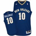 Mens Adidas New Orleans Pelicans #10 Langston Galloway Authentic Navy Blue Road NBA Jersey