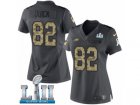 Women Nike Philadelphia Eagles #82 Mike Quick Limited Black 2016 Salute to Service Super Bowl LII NFL Jersey