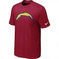 Nike San Diego Chargers Sideline Legend Authentic Logo T-Shirt Red