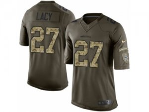 Mens Nike Seattle Seahawks #27 Eddie Lacy Limited Green Salute to Service NFL Jersey