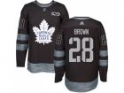 Men Adidas Toronto Maple Leafs #28 Connor Brown Black 1917-2017 100th Anniversary Stitched NHL Jersey