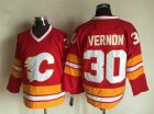 NHL Calgary Flames #30 Vernon Throwback red jerseys