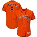 Astros #2 Alex Bregman Orange 150th Patch Flexbase Jersey