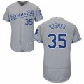 Men's Majestic Kansas City Royals #35 Eric Hosmer Grey Flexbase Authentic Collection MLB Jersey