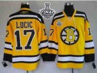 nhl jerseys boston bruins #17 lucic yellow[2013 stanley cup]