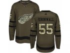 Adidas Detroit Red Wings #55 Niklas Kronwall Green Salute to Service Stitched NHL Jersey