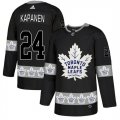 Maple Leafs #24 Kasperi Kapanen Black Team Logos Fashion Adidas Jersey