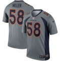 Nike Broncos #58 Von Miller Gray Inverted Legend Jersey