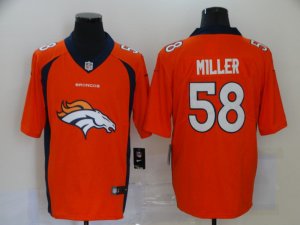 Nike Broncos #58 Von Miller Orange Team Big Logo Vapor Untouchable Limited Jersey