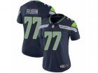 Women Nike Seattle Seahawks #77 Ahtyba Rubin Vapor Untouchable Limited Steel Blue Team Color NFL Jersey
