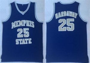 Memphis Tigers #25 Penny Hardaway Blue College Basketball Jersey