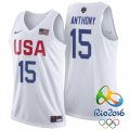 Carmelo Anthony USA Dream Twelve Team #15 2016 Rio Olympics White Jersey