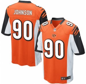 Men\'s Nike Cincinnati Bengals #90 Michael Johnson Game Orange Alternate NFL Jersey