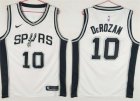 Spurs #10 DeMar DeRozan White Nike Swingman Jersey