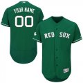 Boston Red Sox Green Celtic Flexbase Mens Customized Jersey