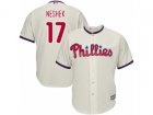 Philadelphia Phillies #17 Pat Neshek Replica Cream Alternate Cool Base MLB Jersey