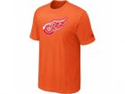 NHL Detroit Red Wings Big & Tall Logo Orange T-Shirt