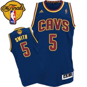 Men\'s Adidas Cleveland Cavaliers #5 J.R. Smith Swingman Navy Blue CavFanatic 2016 The Finals Patch NBA Jersey