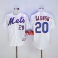 Mets #20 Pete Alonso White Flexbase Jersey