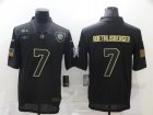 Nike Steelers #7 Ben Roethlisberger Black 2020 Salute To Service Limited Jersey