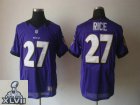 2013 Super Bowl XLVII NEW Baltimore Ravens 27 Ray Rice purple (Elite)
