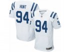 Mens Nike Indianapolis Colts #94 Margus Hunt Elite White NFL Jersey