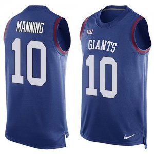 Nike New York Giants #10 Eli Manning Royal Blue Team Color Men Stitched NFL Limited Tank Top Jersey