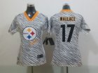 Nike Women Pittsburgh Steelers #17 Mike Wallace jerseys[fem fan zebra]