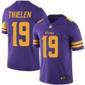 Nike Minnesota Vikings #19 Adam Thielen Purple Mens Stitched NFL Limited Rush Jersey