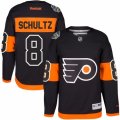 Mens Reebok Philadelphia Flyers #8 Dave Schultz Authentic Black 2017 Stadium Series NHL Jersey