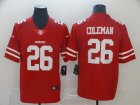 Nike 49ers #26 Tevin Coleman Red Vapor Untouchable Limited Jersey