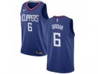 Men Nike Los Angeles Clippers #6 DeAndre Jordan Blue Stitched NBA Swingman Jersey