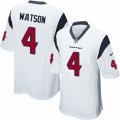 Mens Nike Houston Texans #4 Deshaun Watson Game White NFL Jersey