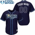 Womens Majestic Tampa Bay Rays Customized Authentic Navy Blue Alternate Cool Base MLB Jersey