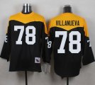Mitchell And Ness 1967 Pittsburgh Steelers #78 Alejandro Villanueva Black Yelllow Throwback Men Stitched NFL Jersey