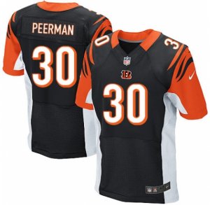 Men\'s Nike Cincinnati Bengals #30 Cedric Peerman Elite Black Team Color NFL Jersey