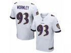 Mens Nike Baltimore Ravens #93 Chris Wormley Elite White NFL Jersey